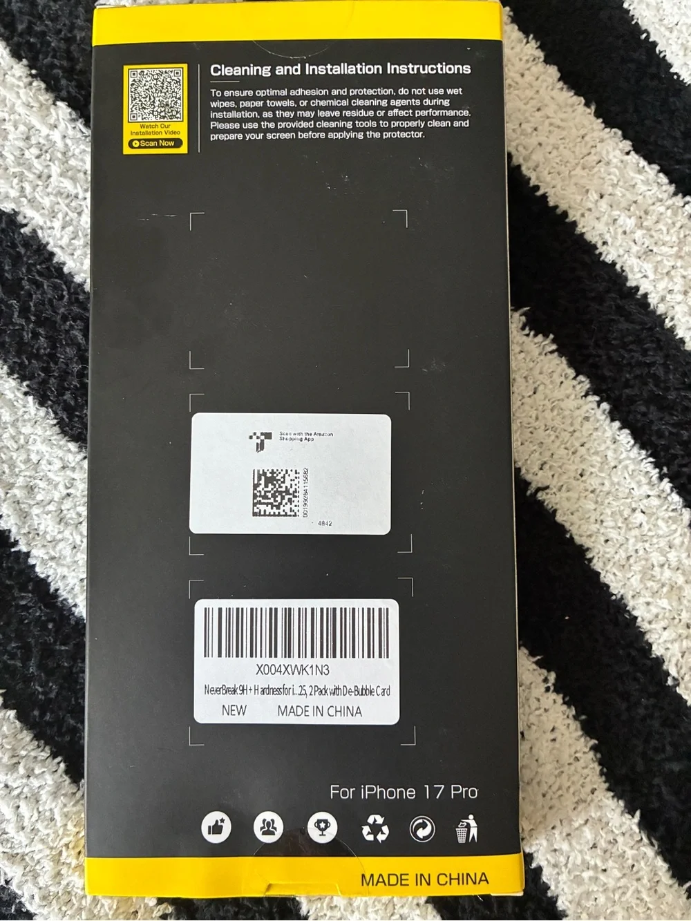 Zeniss Never Break Glass Screen Protector iPhone 17 Pro 2 pack & accessories NEW